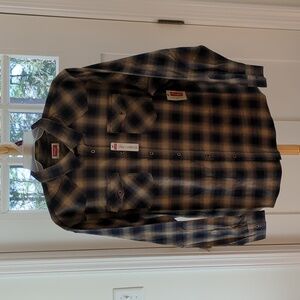 Wrangler Slim Untuck Fit Stretch Plaid Western Shirt